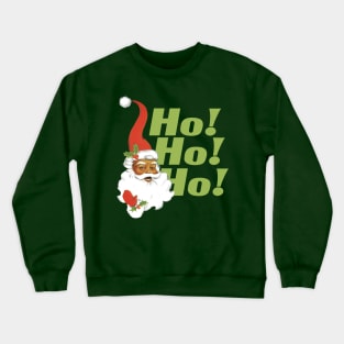 Mid-Century Modern Black Santa - Ho Ho Ho Crewneck Sweatshirt